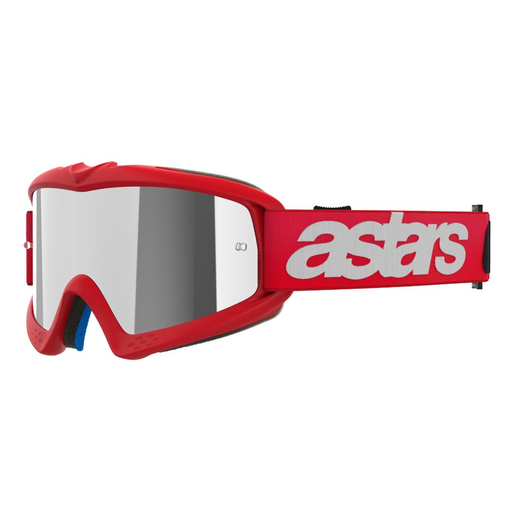 brýle VISION YOUTH BLAZE, ALPINESTARS, dětské (červená, zrcadlové stříbrné plexi) 2027