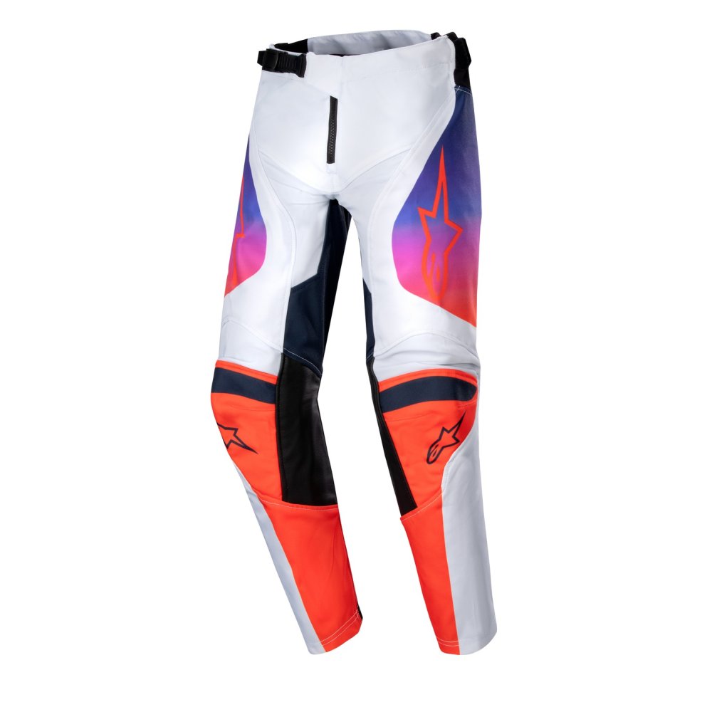 kalhoty RACER HOEN, ALPINESTARS, dětské (šedá/oranžová fluo/modrá/červená) 2024