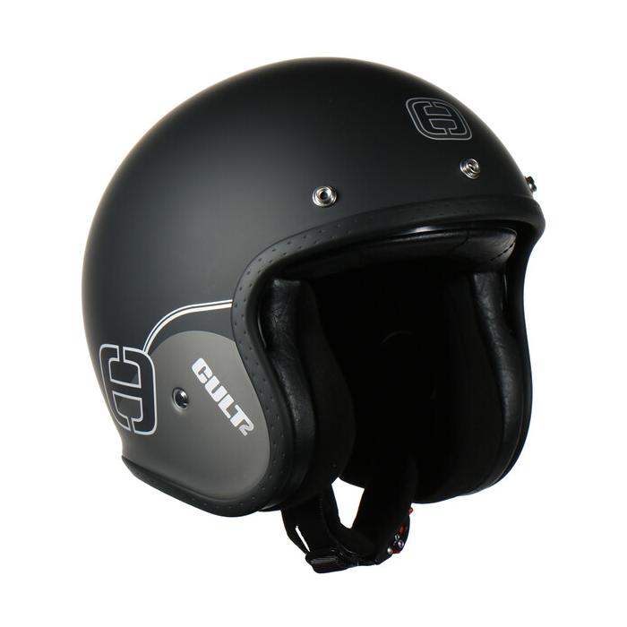 helma na motorku Speeds Cult II černá/titan/stříbrná matná, Velikost XS