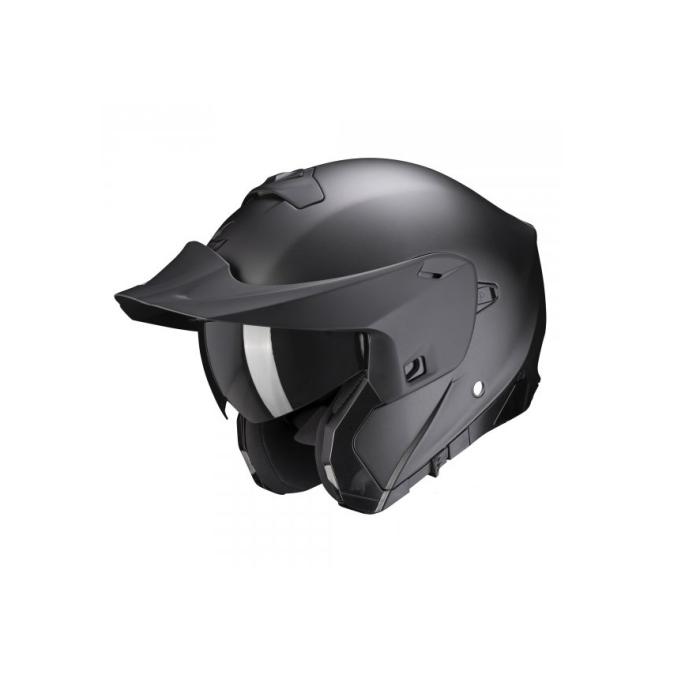 výklopná helma na motorku Scorpion EXO 930 EVO Sikon matná černo/stříbrno/bílá, Velikost XL