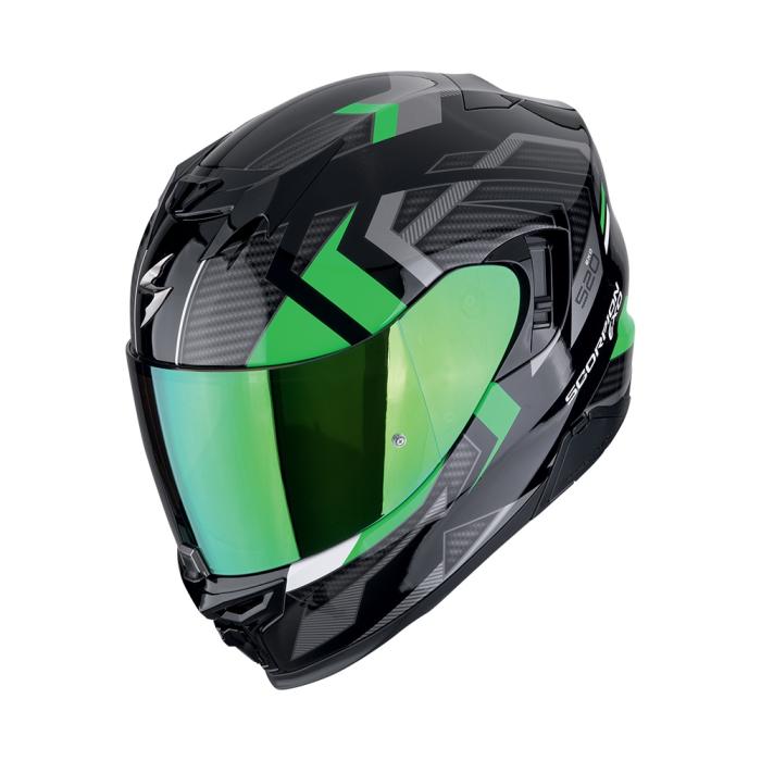 helma na motorku Scorpion EXO 520 Evo Air Sensus černo/zelená, Velikost M