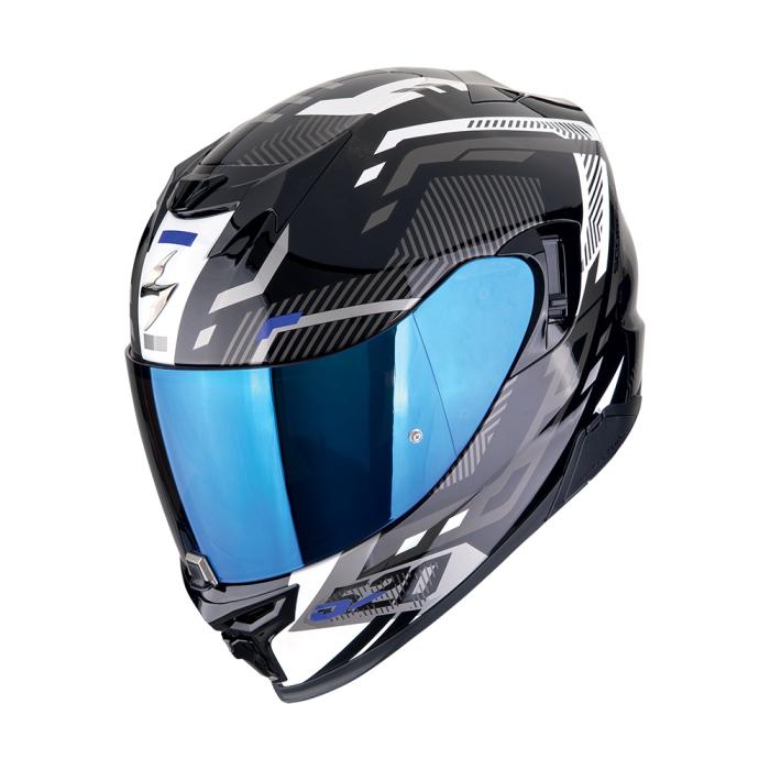 helma na motorku Scorpion EXO 520 Evo Air Ranka černo/bílo/modrá