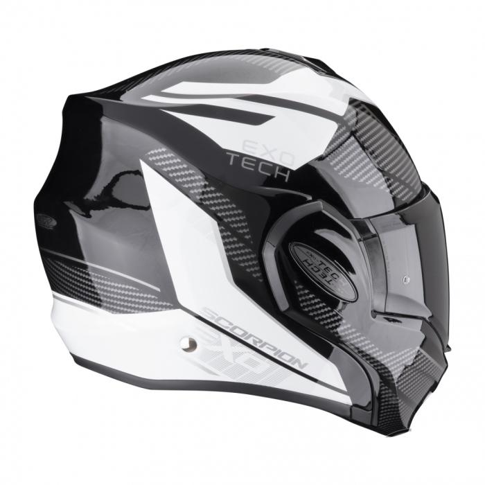 vyklápěcí helma na motorku Scorpion EXO-Tech Evo Carbon ONYX černá, Velikost XS