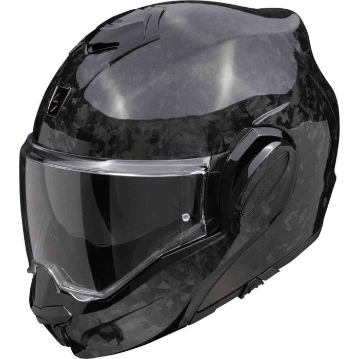 vyklápěcí helma na motorku Scorpion EXO-Tech Evo Carbon ONYX černá