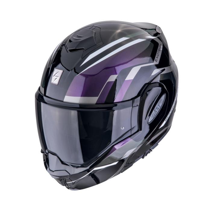helma na motorku Scorpion EXO-Tech Evo Furio černá chameleon