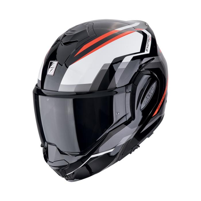 helma na motorku Scorpion EXO-Tech Evo Furio černo/červená, Velikost L