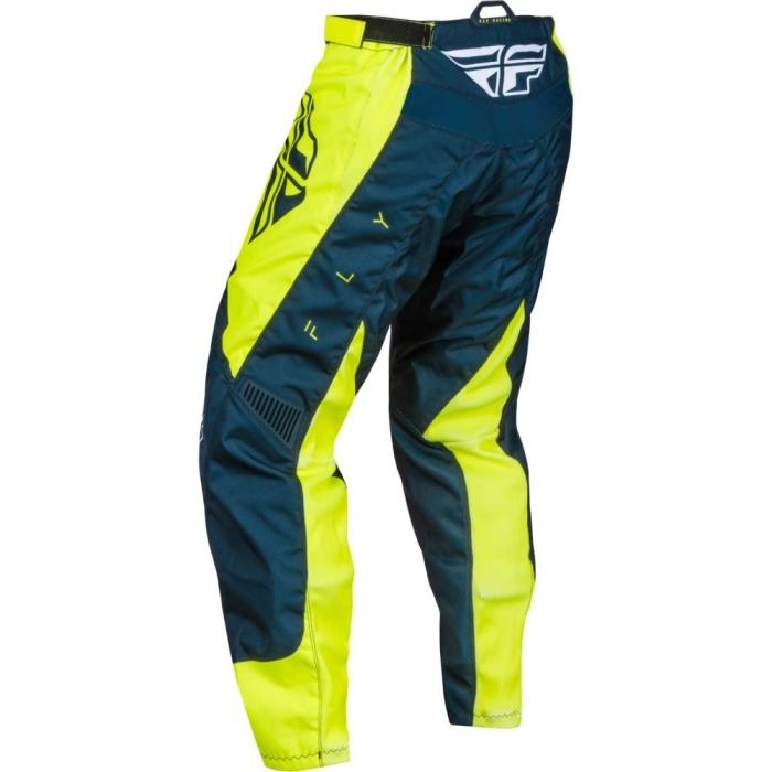 motocyklové kalhoty F-16, FLY RACING - USA 2024 (modrá/hi-vis/bílá, vel.32)