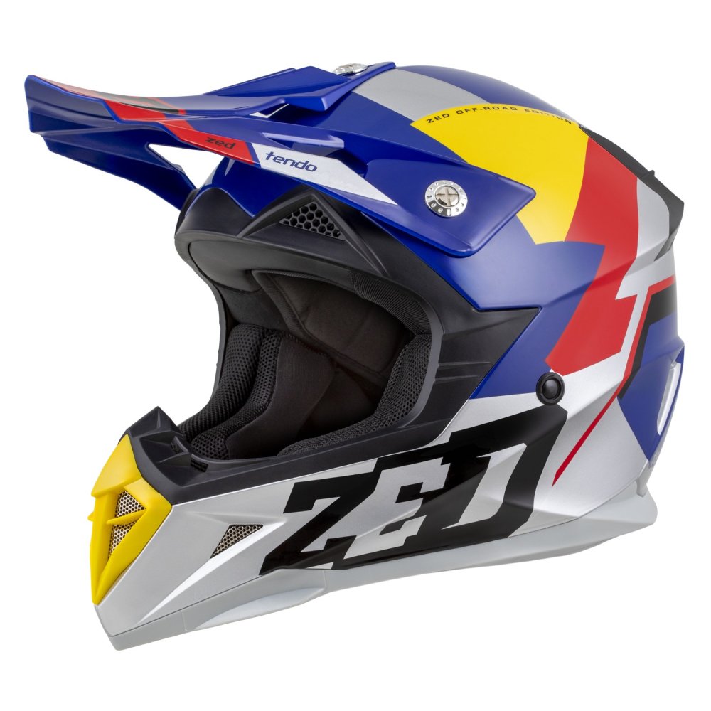 přilba X1.9 TENDO, ZED (modrá perleť/červená/žlutá/stříbrná) 2025