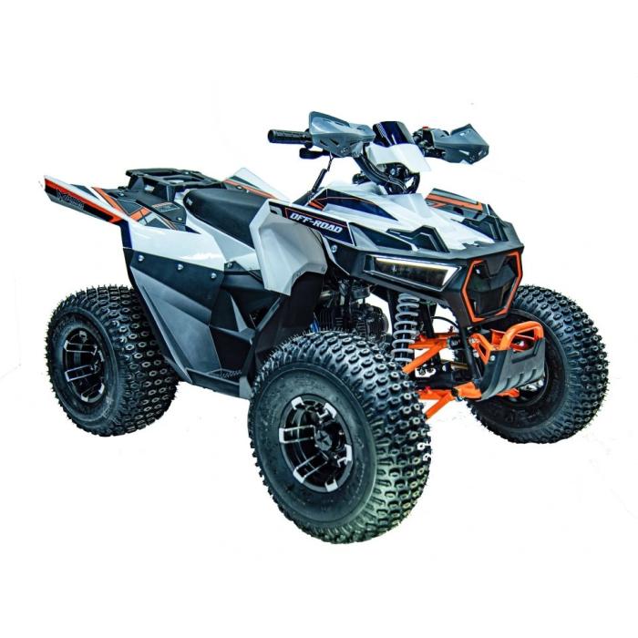 dětská benzínová čtyřkolka Markstore Fun 125 bílá/oranžová