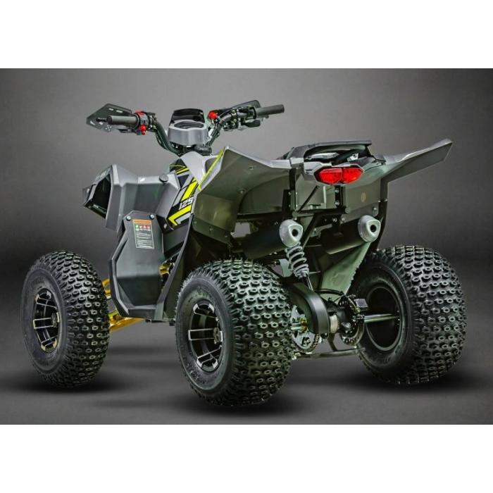dětská benzínová čtyřkolka Markstore Fun 125 šedá/žlutá