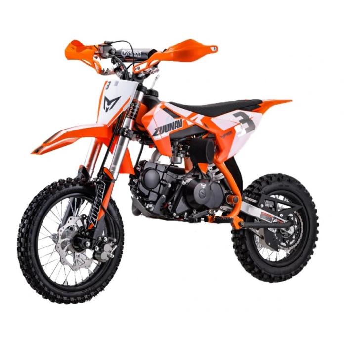 pitbike Zuumav S3 125ccm, Poloautomat se startérem, Barva oranžová