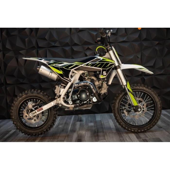 pitbike Zuumav S3 125ccm Poloautomat se startérem, Barva žlutá
