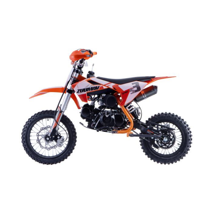 pitbike Zuumav S3 125ccm oranžový, Poloautomat se startérem