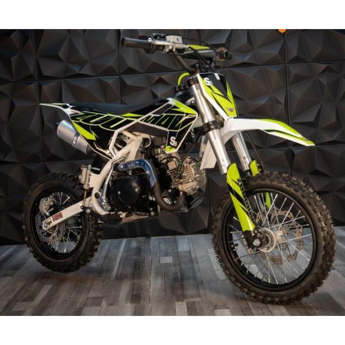 pitbike Zuumav S3 125ccm Poloautomat se startérem, Barva žlutá