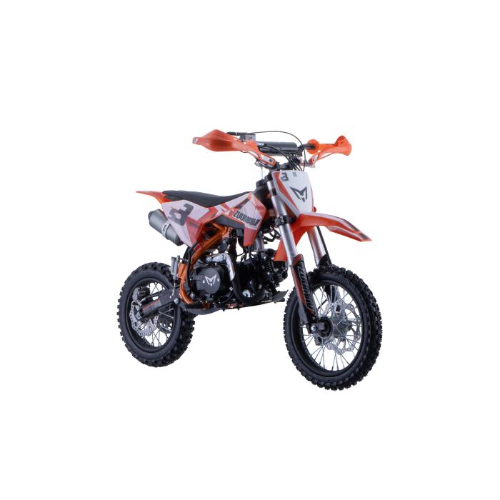 pitbike Zuumav S3 125ccm oranžový, Poloautomat se startérem