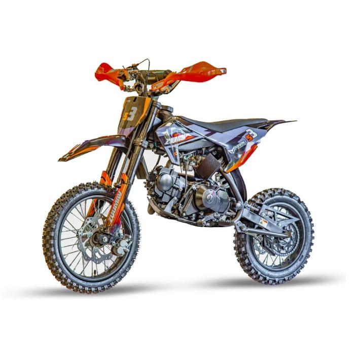 pitbike Zuumav S3 125ccm oranžový, Poloautomat se startérem
