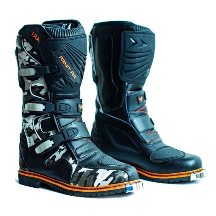 boty na motorku Markstore AR1 maskáč/oranžová