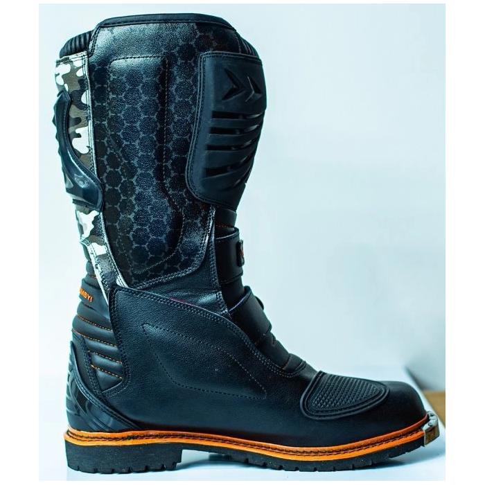 boty na motorku Markstore AR1 maskáč/oranžová, Velikost 35