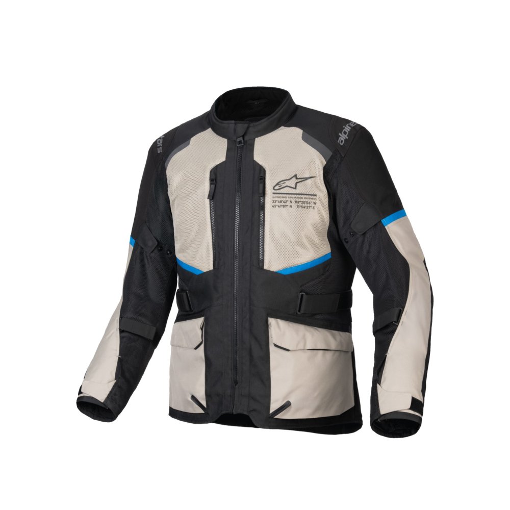 bunda ANDES AIR DRYSTAR, ALPINESTARS (černá/šedo zelená/modrá) 2025