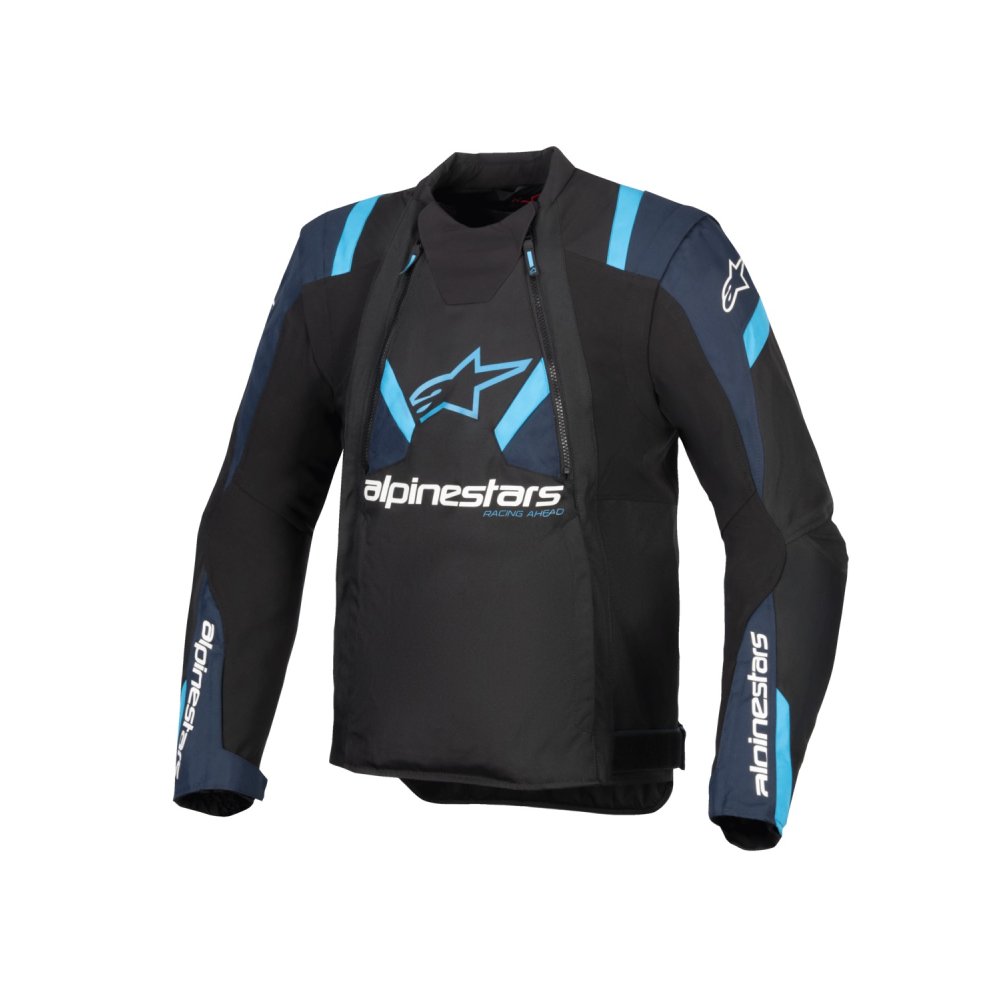 bunda T-STUNT AIR, ALPINESTARS (černá/modrá/světle modrá) 2025