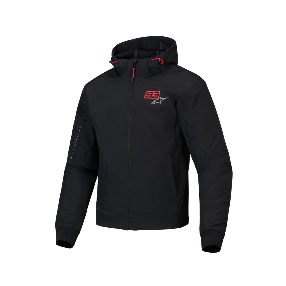 bunda RADIUM TECH HOODIE MM93 kolekce, ALPINESTARS (černá/červená/šedá) 2026