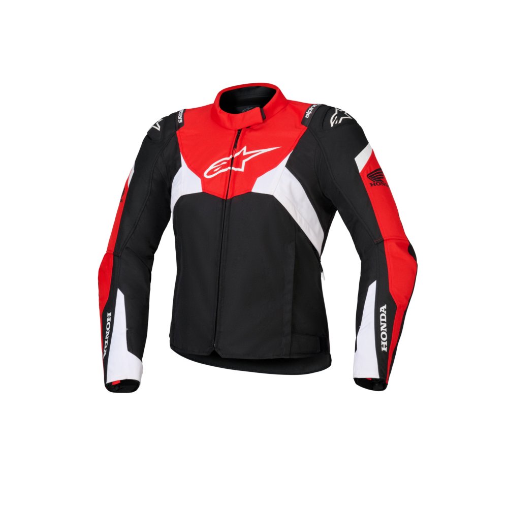 bunda STELLA T-JAWS V4 WATERPROOF HONDA kolekce, ALPINESTARS, dámská (černá/červená/bílá) 2025