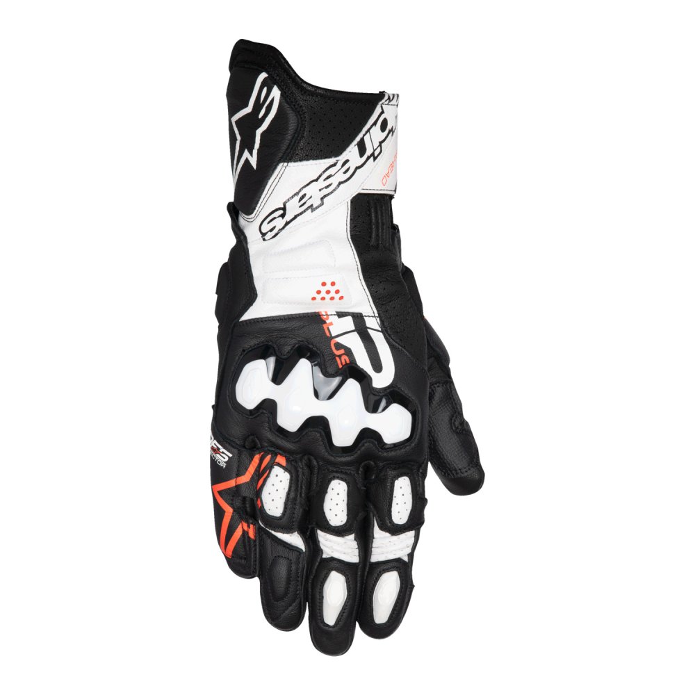 rukavice GP PLUS R V3, ALPINESTARS (černá/bílá/červená fluo) 2025