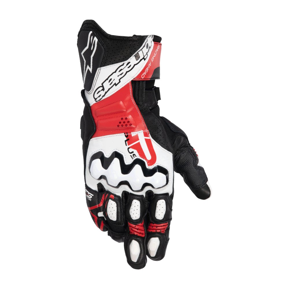rukavice GP PLUS R V3, ALPINESTARS (černá/bílá/červená) 2025