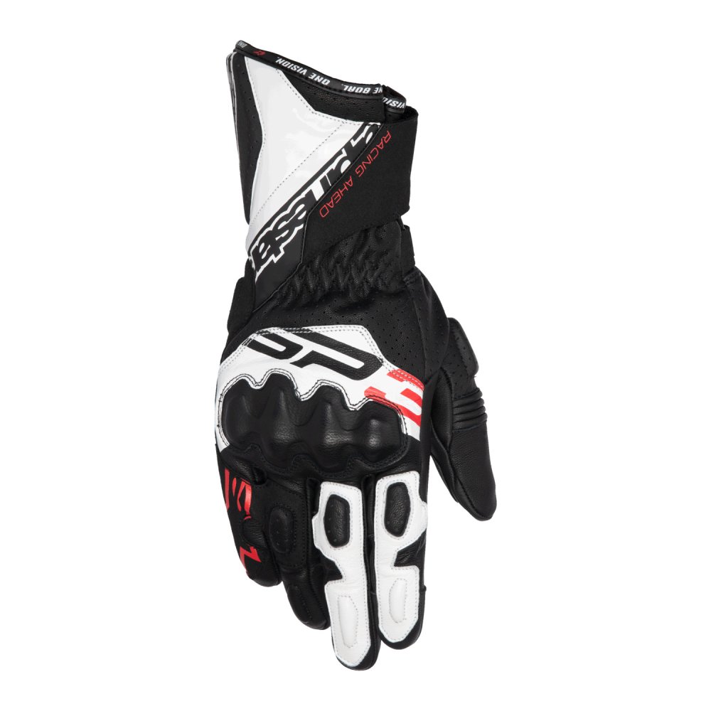 rukavice SP-3, ALPINESTARS (černá/bílá/červená fluo) 2025