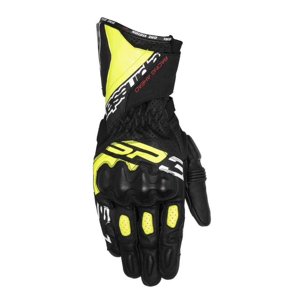 rukavice SP-3, ALPINESTARS (černá/žlutá fluo/bílá) 2025