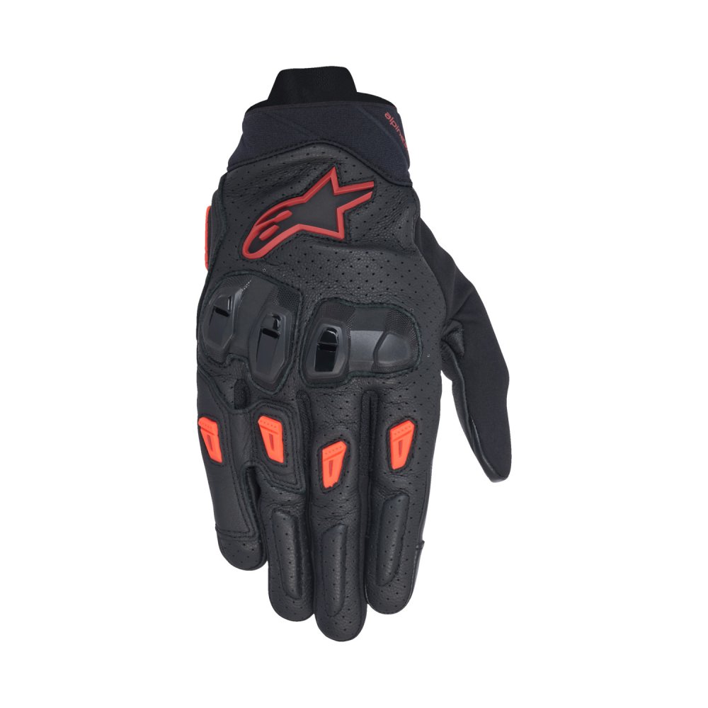 rukavice SP X 7, ALPINESTARS (černá/tmavě červená/červená) 2025