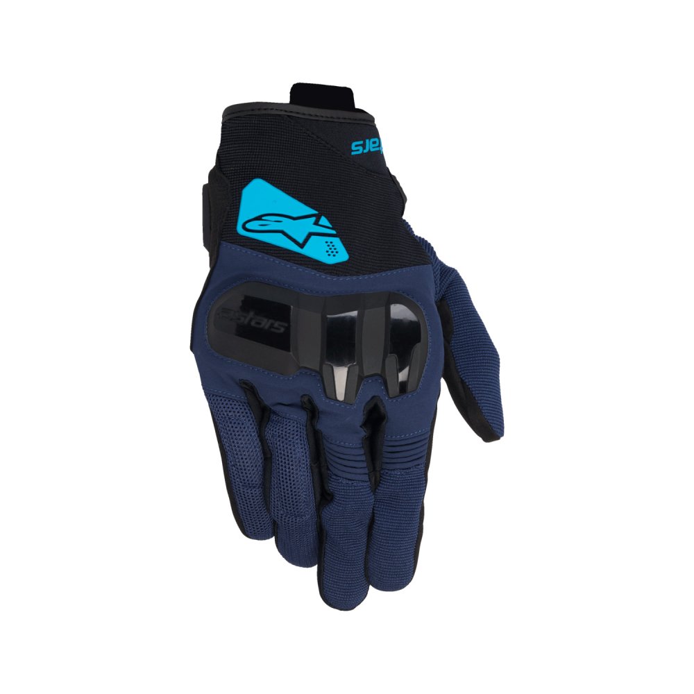 rukavice CHROME V2, ALPINESTARS (černá/modrá/světle modrá) 2025