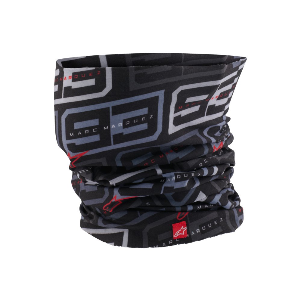 nákrčník MM93 kolekce, ALPINESTARS (černá/bílá/šedá/červená) 2025