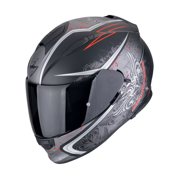 helma na motorku Scorpion EXO 491 RUN matná černo/červená, Velikost S