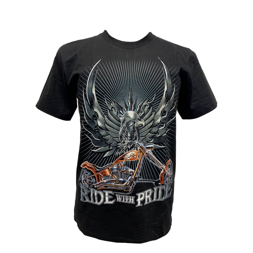 Triko černé HD potisk moto - THRE26