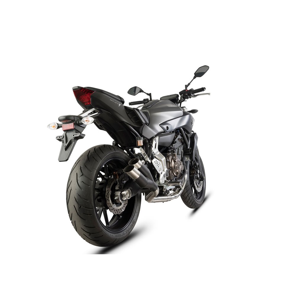 Laděný výfuk COBRA Full Systém Svody + koncovka  Hypershots XL black high level Yamaha FZ-07