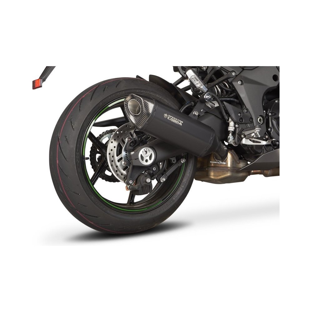 Laděný výfuk COBRA CR2 HEXAGON Black Kawasaki Ninja H2 SX - Toure