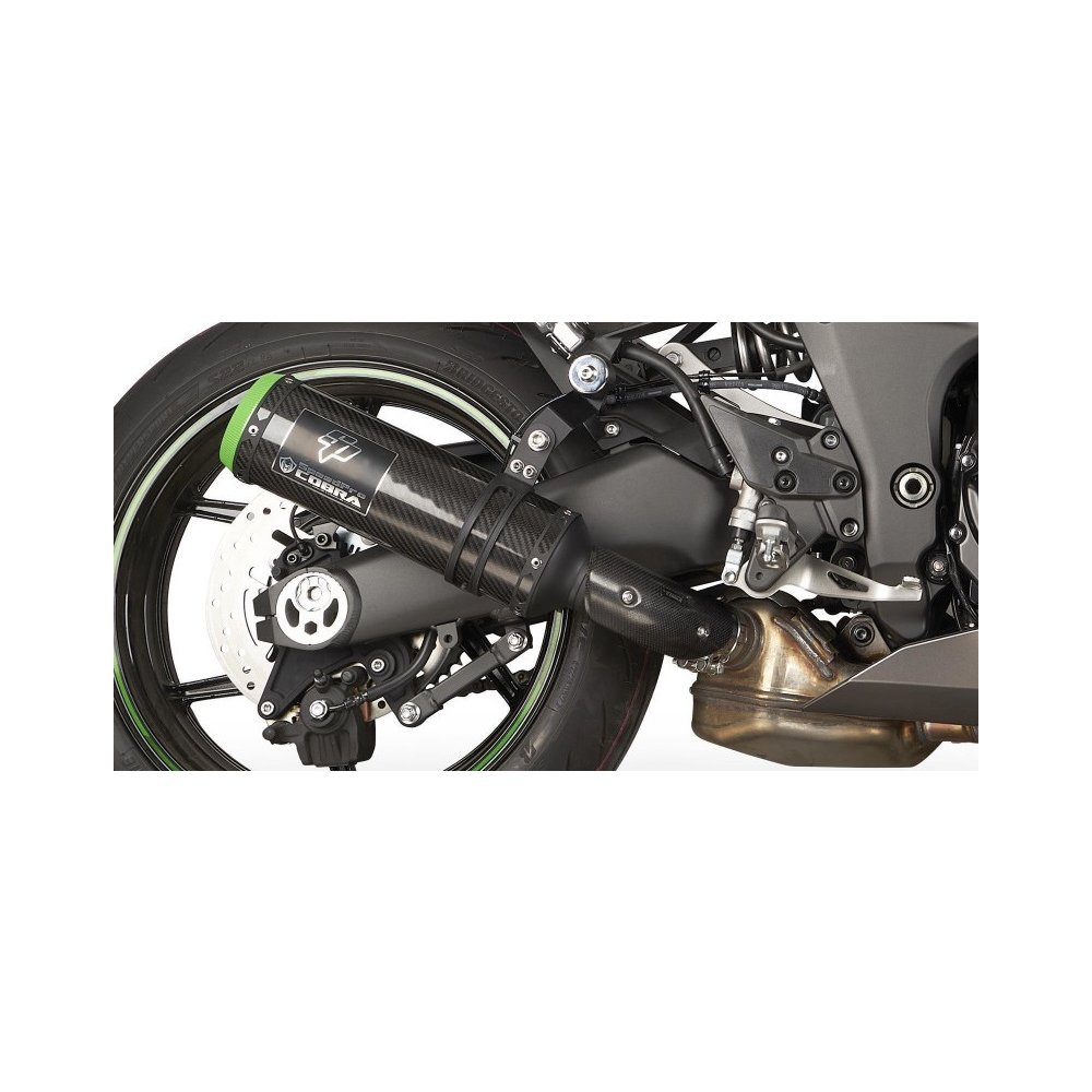 Laděný výfuk COBRA SPX-G Carbon/Green Series Slip-on Kawasaki ZX - 10R Ninja (Ninja ZX-10R)