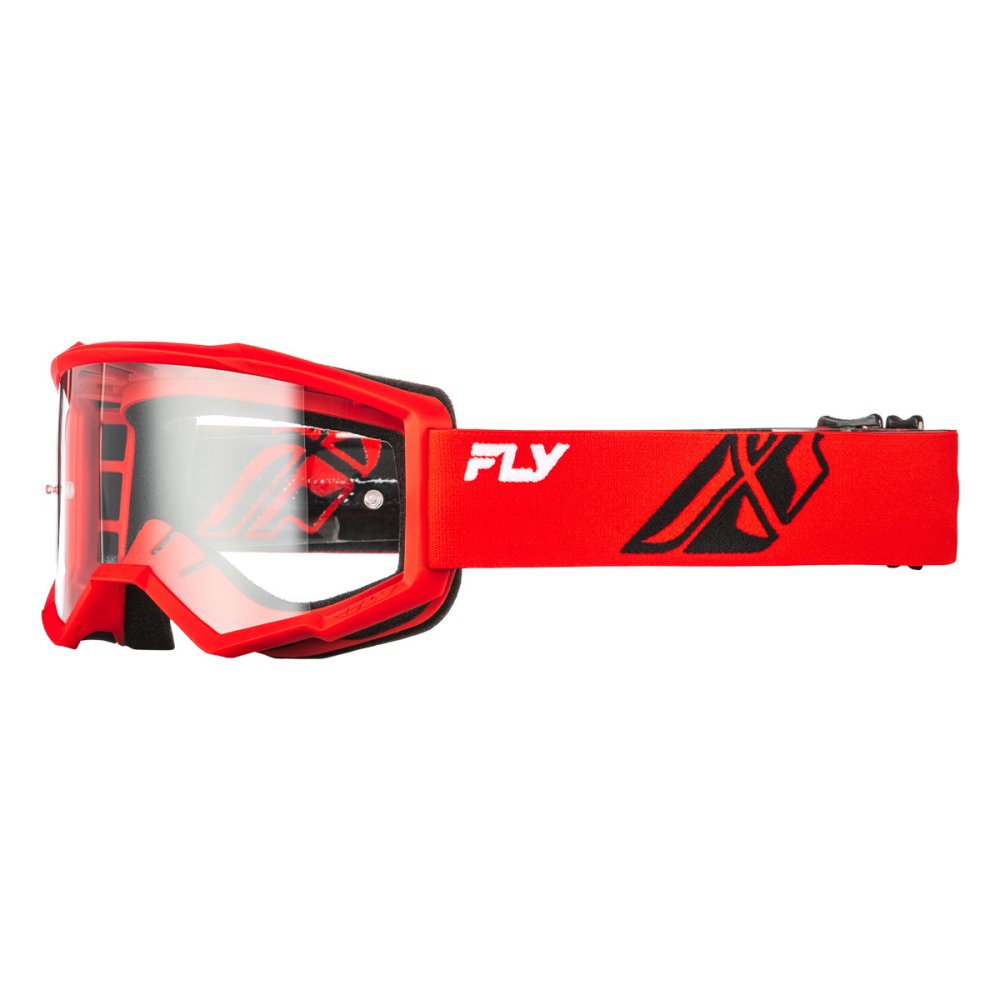 brýle FOCUS, FLY RACING - USA (červené/černé - číré plexi)