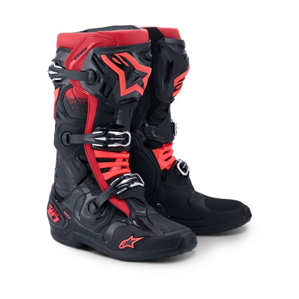 boty TECH 10, ALPINESTARS (černá/červená) 2026