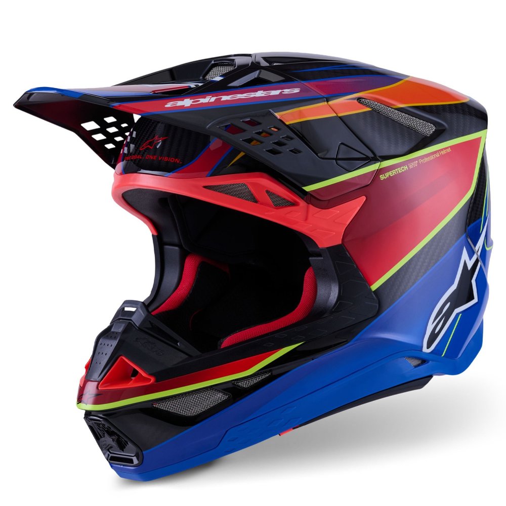 přilba SUPERTECH S-M10 ERA, ALPINESTARS (modrá/červená/žlutá fluo) 2026