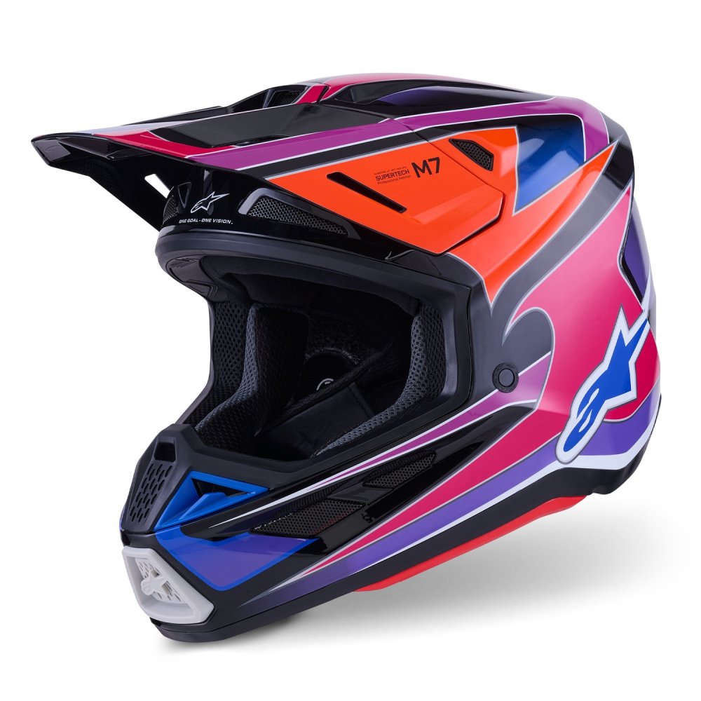 přilba SUPERTECH S-M7 FUSE, ALPINESTARS (modrá/fialová/růžová) 2026