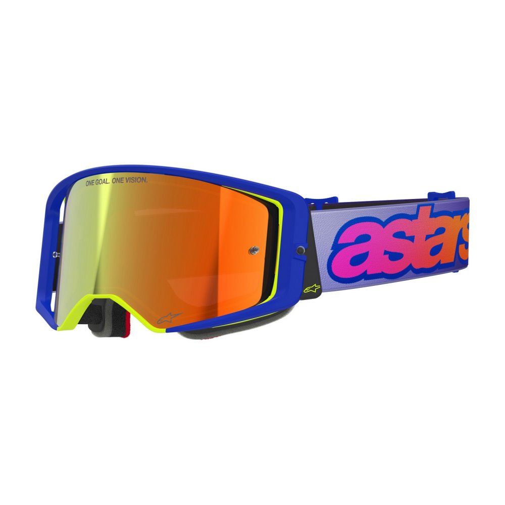 brýle SUPERTECH VISION VISTA, ALPINESTARS (modrá/žlutá/fialová, zrcadlové červené plexi) 2026