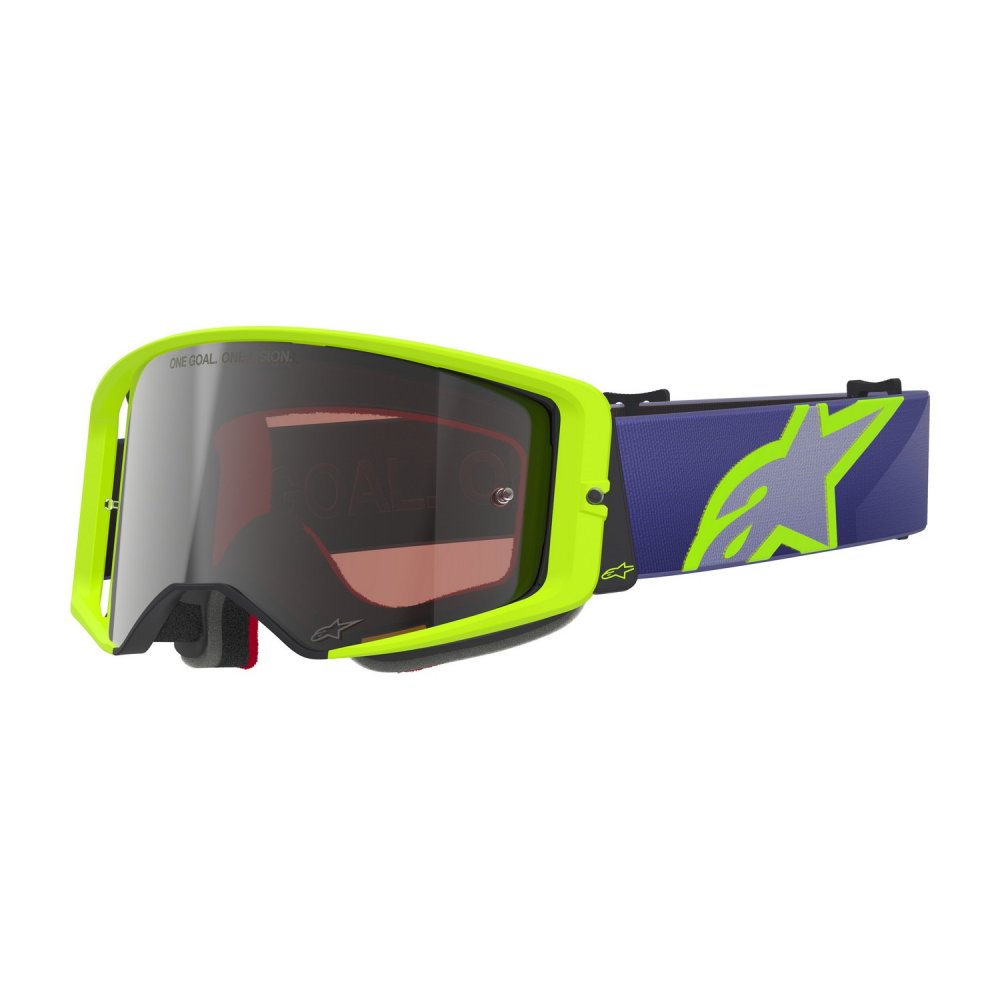 brýle SUPERTECH VISION CORP, ALPINESTARS (fialová/žlutá, zrcadlové stříbrné plexi) 2026