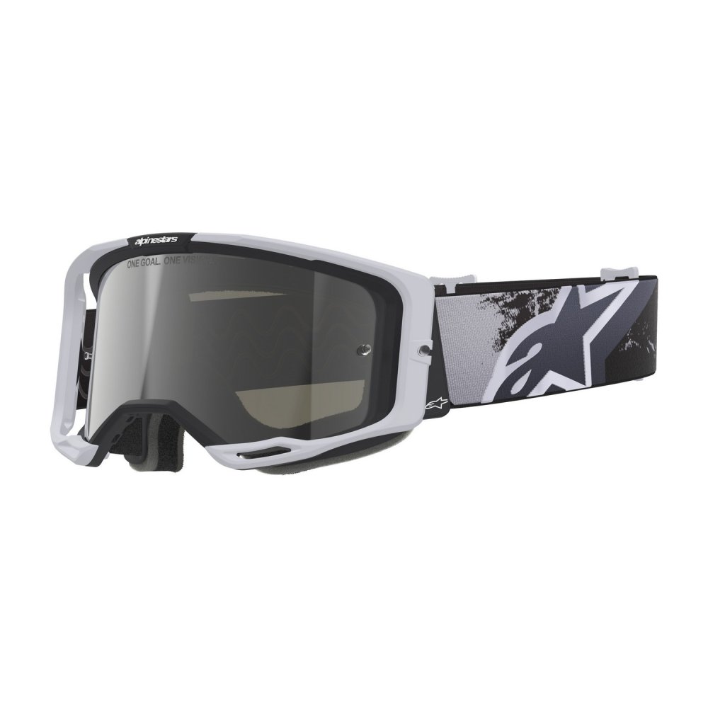 brýle VISION 8 LAHND, ALPINESTARS (bílá/černá, zrcadlové stříbrné plexi) 2026