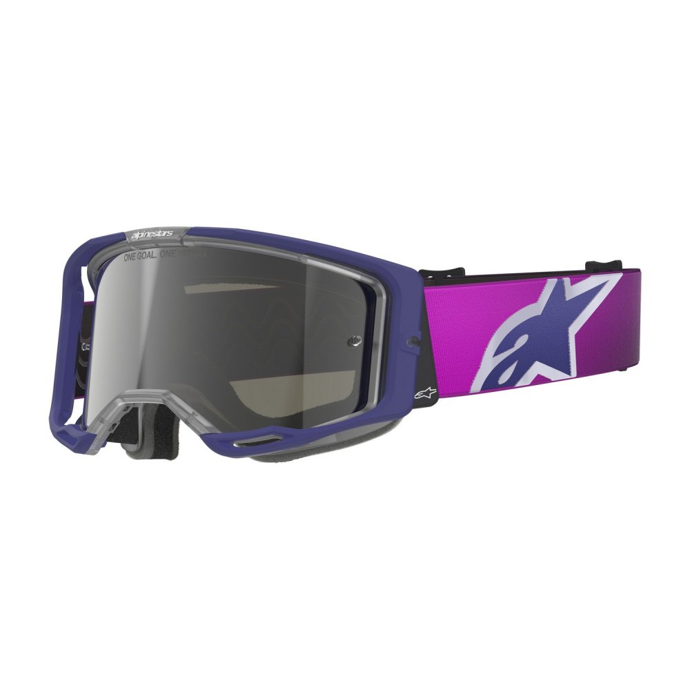 brýle VISION 8 CORP, ALPINESTARS (fialová/čirá, zrcadlové stříbrné plexi) 2026