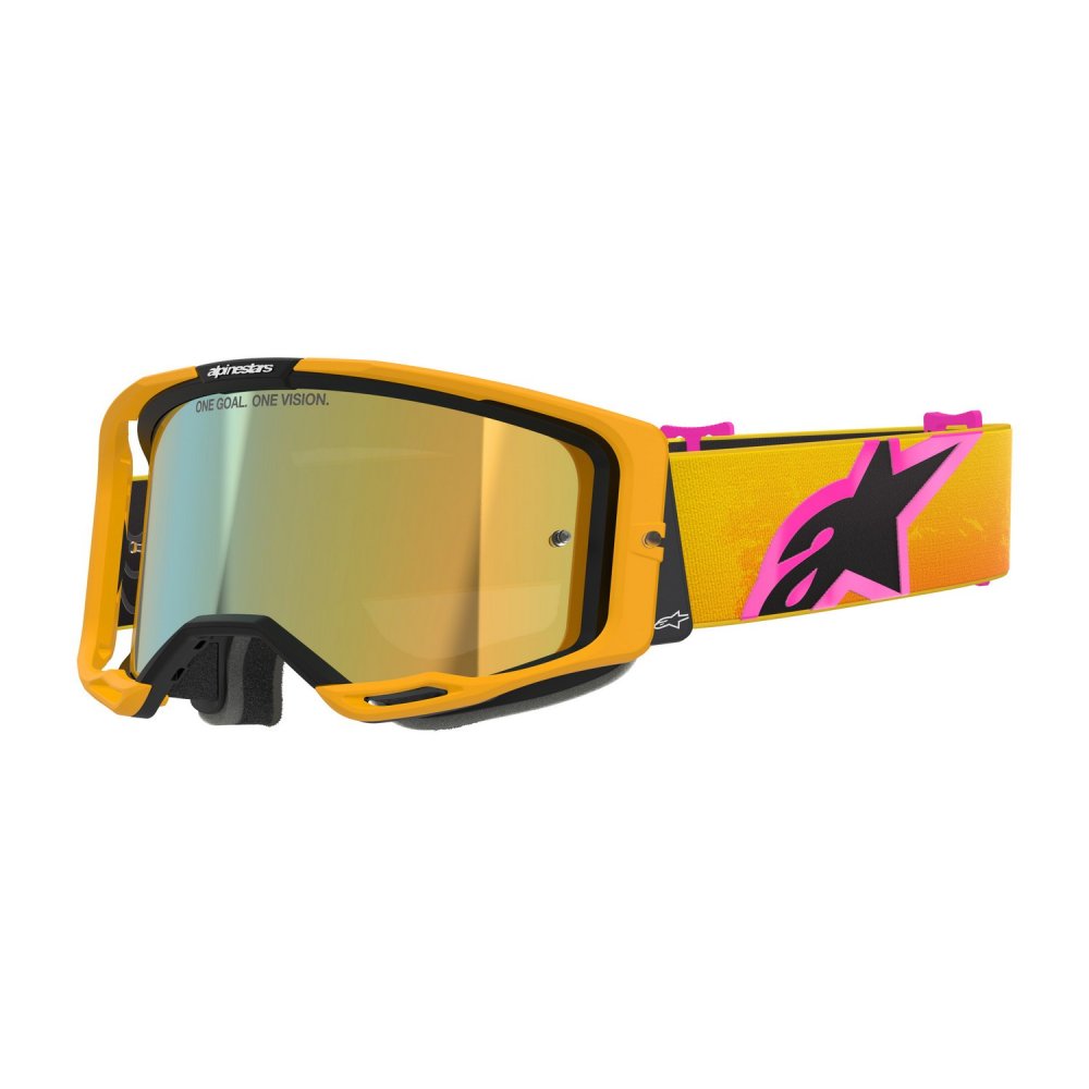 brýle VISION 8 CORP, ALPINESTARS (oranžová/žlutá/růžová, zrcadlové zlaté plexi) 2026
