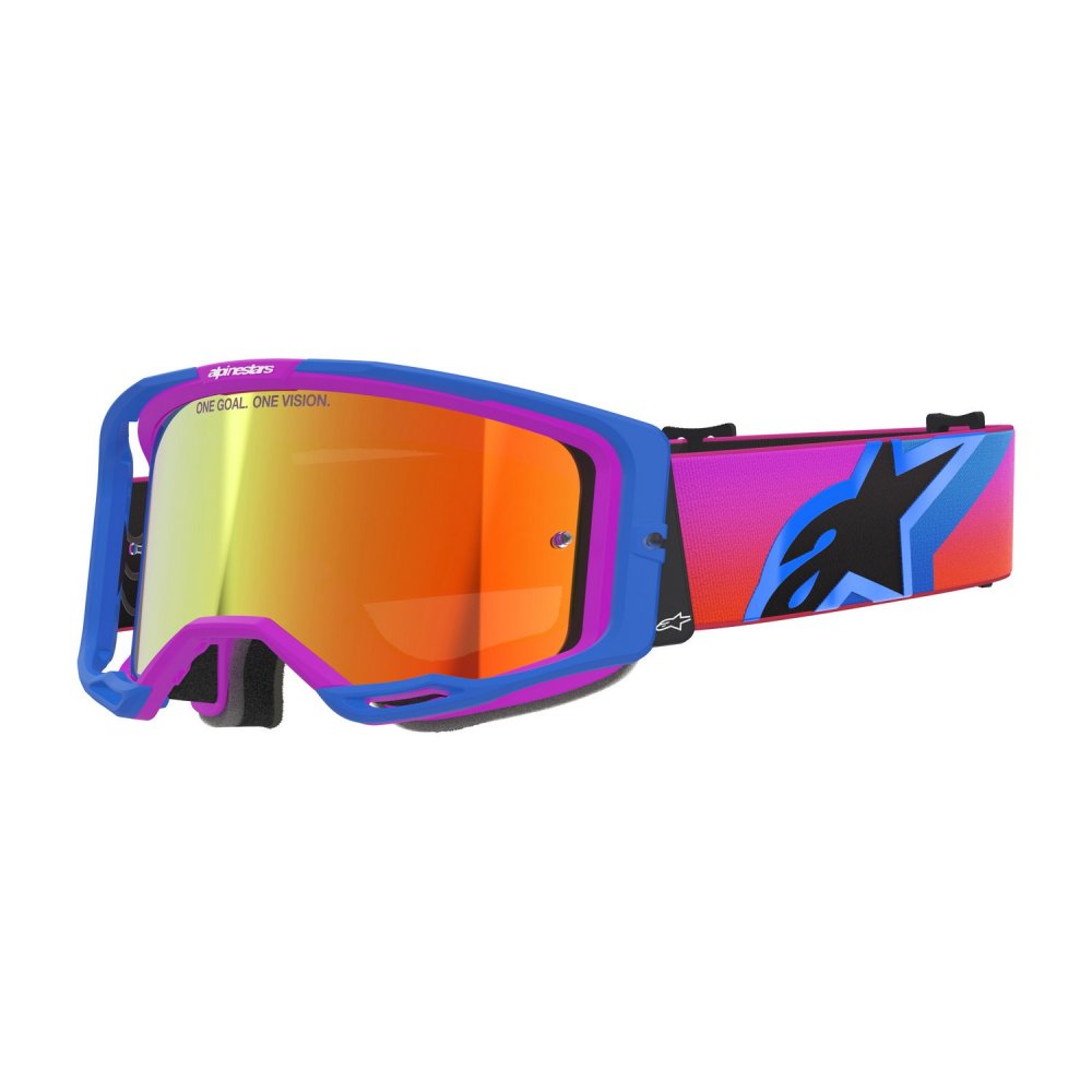 brýle VISION 8 CORP, ALPINESTARS (modrá/fialová/oranžová, zrcadlové červené plexi) 2026