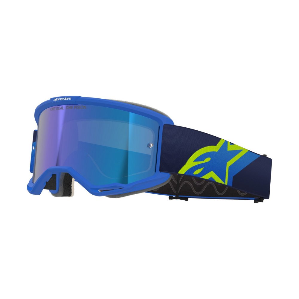 brýle VISION 5 CORP, ALPINESTARS (modrá/žlutá fluo/černá, zrcadlové modré plexi) 2026