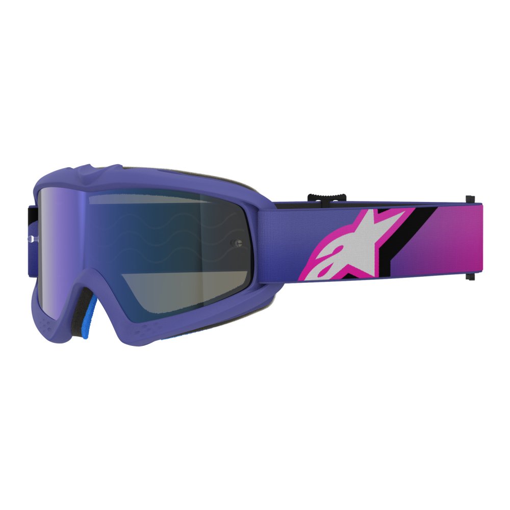 brýle VISION YOUTH CORP, ALPINESTARS, dětské (fialová/růžová fluo, zrcadlové modré plexi) 2027